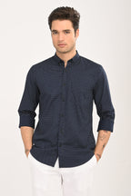 The Navy Micro-Dot Shirt
